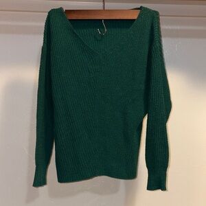 Emerald V-Neck Sweater for Women